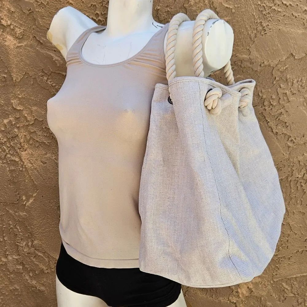 J. Jill Flax Sparkle Canvas Tote Bag